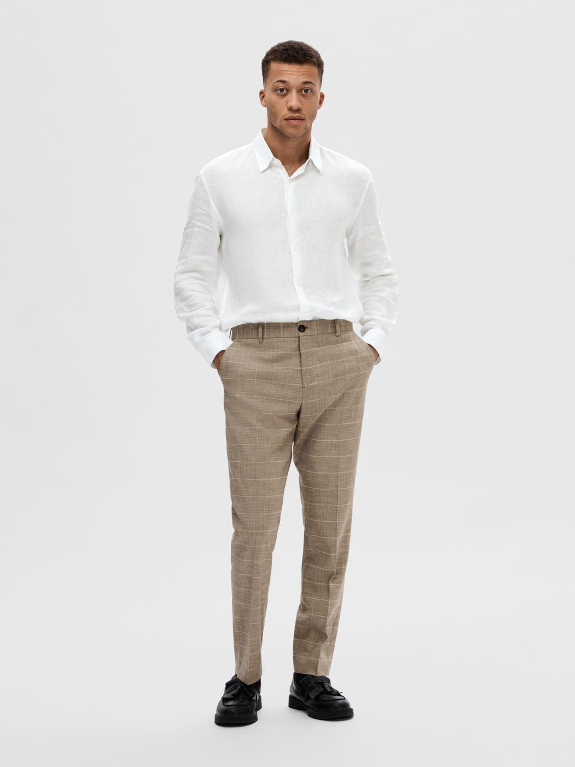 Regular Kylian Linskjorte - Hvit/ White